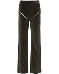 Y. Project High-rise Wide-leg Corduroy Trousers - Green