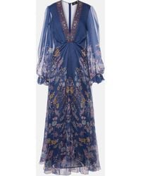 Etro - Printed Silk Gown - Lyst
