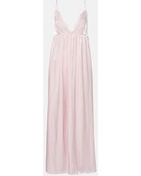 Ganni - Satin Maxi Dress - Lyst