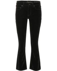 Saint Laurent Hose aus Samt - Schwarz