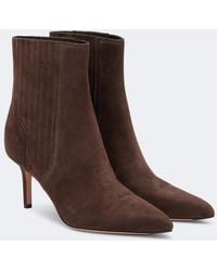 Veronica Beard - Ankle Boots Lisa Aus Veloursleder - Lyst