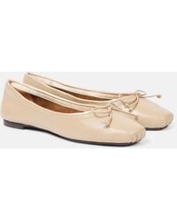 KHAITE - Charlotte Leather Ballet Flats - Lyst