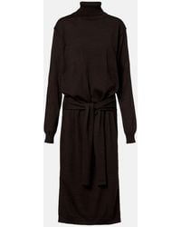 Lemaire - Turtleneck Wool-Blend Midi Dress - Lyst