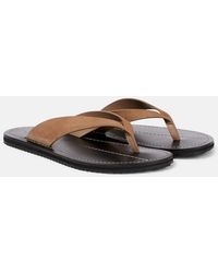 A.Emery - Flora Suede Thong Sandals - Lyst