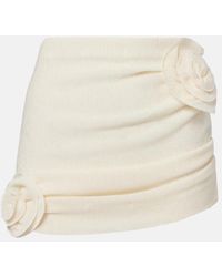 Magda Butrym - Floral-Applique Crepe Miniskirt - Lyst