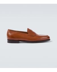 John Lobb - Lopez Leather Penny Loafers - Lyst