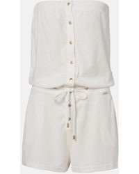 Melissa Odabash - Venus Cotton-Blend Romper - Lyst