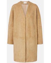 The Row - Alarico Suede Coat - Lyst