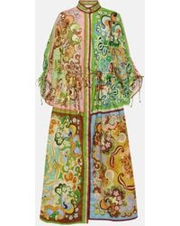 ALÉMAIS - Dreamer Printed Cotton Maxi Dress - Lyst