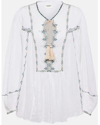 Isabel Marant - Bestickte Bluse Silekiage aus Baumwolle - Lyst