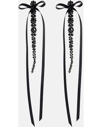 Simone Rocha - Bow-embellished Crystal Drop Earrings - Lyst