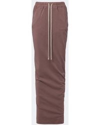 Rick Owens - Drkshdw Pull On Pillar Cotton Maxi Skirt - Lyst
