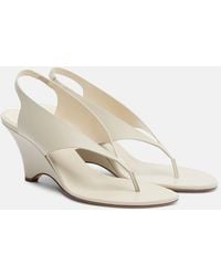 Le Monde Beryl - Langley Leather Wedge Thong Sandals - Lyst