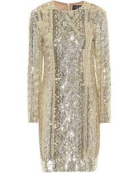 Max Mara Nicia Sequined Minidress - Metallic