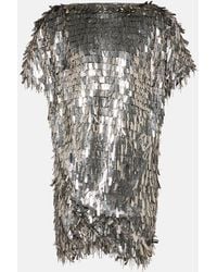 Isabel Marant - Carla Embellished Silk-Blend Minidress - Lyst