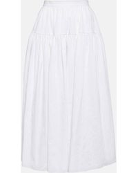 Chloé - Mid-rise Cotton Maxi Skirt - Lyst