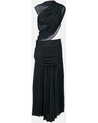 Proenza Schouler - Irma Cutout Draped Jersey Midi Dress - Lyst