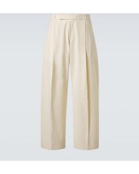 Studio Nicholson - Pull Cotton And Linen Wide-Leg Pants - Lyst