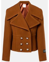 Patou - Cropped-Jacke Aus Einem Wollgemisch - Lyst
