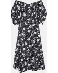 Polo Ralph Lauren - Floral Linen Midi Dress - Lyst