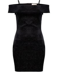 Christopher Kane Velvet Off-shoulder Minidress - Black
