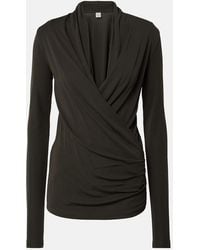 TOTEME - Draped Jersey Top - Lyst