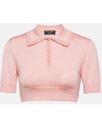 Dolce & Gabbana - Capri Silk Crop Top - Lyst