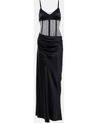 SIR. - Dunya Draped Silk Satin Gown - Lyst