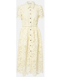 Self-Portrait - Abito Midi Con Pizzo - Lyst