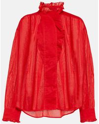 Isabel Marant - Blusa Pamias in cotone - Lyst