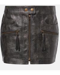 Isabel Marant - Minifalda Claudine De Piel Sintetica - Lyst