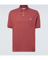 Brunello Cucinelli - Logo Cotton Pique Polo Shirt - Lyst