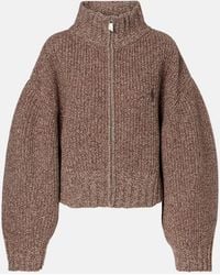 The Attico - Embroidered Wool And Cashmere Cardigan - Lyst