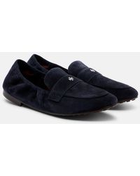 Tory Burch - Mocassins En Daim A Logo - Lyst