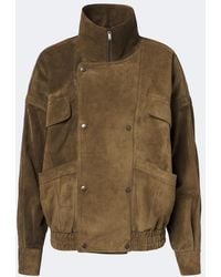 Saint Laurent - Suede Blouson Jacket - Lyst