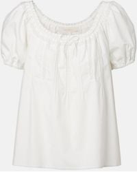 Faithfull the Brand - Galle Lace-Trimmed Cotton Top - Lyst