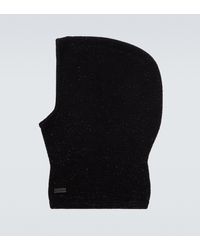 Homme Accessoires Chapeaux Bonnet à plaque logo Cachemire Saint Laurent pour homme en coloris Noir 