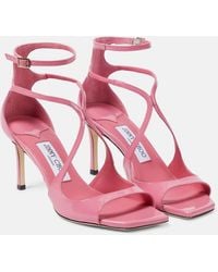 Jimmy Choo - Azia 75 Patent Leather Sandals - Lyst