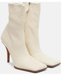 Alaïa - 90 Leather Ankle Boots - Lyst