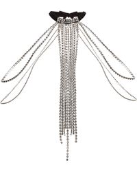 Isabel Marant Kristallverzierte Halskette Plastron - Weiß