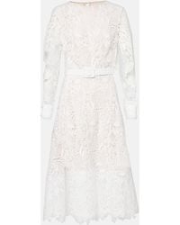 Oscar de la Renta - Robe De Cocktail En Dentelle A Fleurs - Lyst