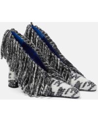 Burberry - Sweep 100 Fringed Wool Pumps - Lyst