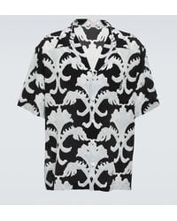 Valentino - Printed Silk Bowling Shirt - Lyst