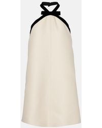 Tom Ford - Bow-Detail Wool And Silk Crepe Minidress - Lyst