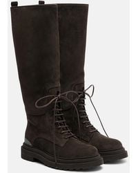 Brunello Cucinelli - Monili Suede Lace-Up Boots - Lyst