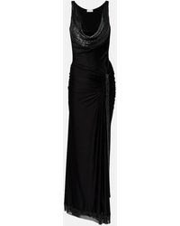 Rabanne - Embellished Jersey Gown - Lyst