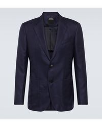 Zegna - Single-breasted Cashmere And Silk Blazer - Lyst