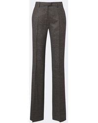Etro - Checked Wool Straight Pants - Lyst