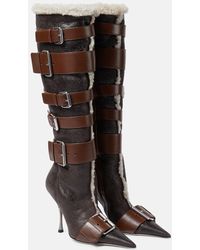 Blumarine - Hilda Leather Knee-high Boots - Lyst