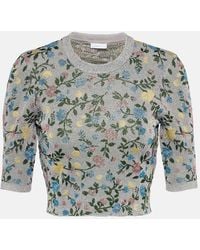 Rabanne - Bedruckter Pullover Aus Jacquard - Lyst